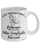 Civilian Investigations Technician Mug Never Underestimate A Woman Who Is Also A Civilian Investigations Tech Coffee Cup White