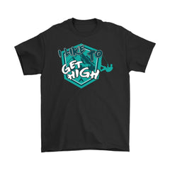 Climber Shirt I Like To Get High Gildan Mens T-Shirt