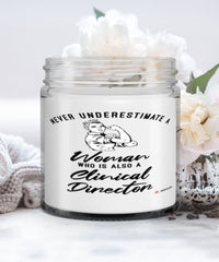 Clinical Director Candle Never Underestimate A Woman Who Is Also A Clinical Director 9oz Vanilla Scented Candles Soy Wax