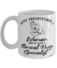 Clinical Nurse Specialist Mug Never Underestimate A Woman Who Is Also A CNS Coffee Cup White