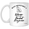 Combat Engineer Mug Never Underestimate A Woman Who Is Also A Combat Engineer Coffee Cup 11oz White XP8434