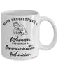 Communication Technician Mug Never Underestimate A Woman Who Is Also A Communication Tech Coffee Cup White