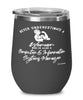 Computer Information Systems Manager Wine Glass Never Underestimate A Woman Who Is Also A Computer Information Systems Manager 12oz Stainless Steel Black
