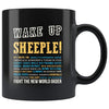 Conspiracy Theory Mug Wake Up Sheeple 11oz Black Coffee Mugs TL
