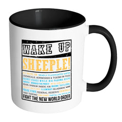 Conspiracy Theory Mug Wake Up Sheeple White 11oz Accent Coffee Mugs