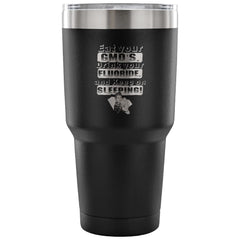 Conspiracy Theory Travel Mug Eat Your GMO's Drink 30 oz Stainless Steel Tumbler