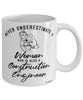 Construction Engineer Mug Never Underestimate A Woman Who Is Also A Construction Engineer Coffee Cup White