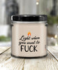 Couples Relationship Candle Light When You Want To F-ck 9oz Vanilla Scented Candles Soy Wax