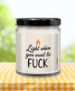 Couples Relationship Candle Light When You Want To F-ck 9oz Vanilla Scented Candles Soy Wax