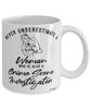 Crime Scene Investigator Mug Never Underestimate A Woman Who Is Also A Crime Scene Investigator Coffee Cup White