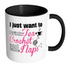 Crochet Mug I Just Want To Drink Tea Crochet And White 11oz Accent Coffee Mugs