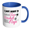 Crochet Mug I Just Want To Drink Tea Crochet And White 11oz Accent Coffee Mugs