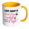 Crochet Mug I Just Want To Drink Tea Crochet And White 11oz Accent Coffee Mugs