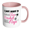 Crochet Mug I Just Want To Drink Tea Crochet And White 11oz Accent Coffee Mugs