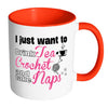 Crochet Mug I Just Want To Drink Tea Crochet And White 11oz Accent Coffee Mugs