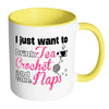 Crochet Mug I Just Want To Drink Tea Crochet And White 11oz Accent Coffee Mugs