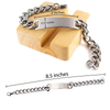 Wisconsin State Gifts, No matter where life's journey takes me, my heart always whispers, I belong in Wisconsin, Proud Wisconsin Cuban Chain Stainless Steel Bracelet Birthday Christmas For Men, Women, Friends