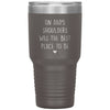 Cute Father Tumbler From Son Daughter On Dads Shoulders Was The Best Place To Be Laser Etched 30oz Stainless Steel Tumbler