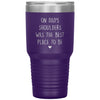 Cute Father Tumbler From Son Daughter On Dads Shoulders Was The Best Place To Be Laser Etched 30oz Stainless Steel Tumbler