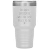 Cute Father Tumbler From Son Daughter On Dads Shoulders Was The Best Place To Be Laser Etched 30oz Stainless Steel Tumbler