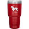 Cute Golden Retriever Tumbler for Dog Owner Fur Mom Dad Life is Golden Laser Etched 30oz Stainless Steel Tumbler