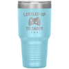 Cute Pregnancy Announcement For Gamer Father Leveled Up TO Daddy Laser Etched 30oz Stainless Steel Tumbler