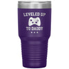 Cute Pregnancy Announcement For Gamer Father Leveled Up TO Daddy Laser Etched 30oz Stainless Steel Tumbler