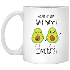 Cute Pregnancy Announcement Mug For New Mom Dad You're Gonna Avo Baby Coffee Cup 11oz White XP8434