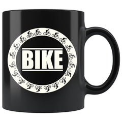 Cycling Biking Mug Bike 11oz Black Coffee Mugs