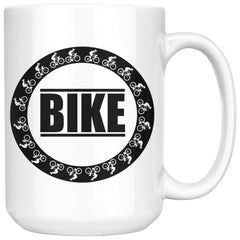 Cycling Biking Mug Bike 15oz White Coffee Mugs