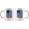 Cycling Cyclist Mug American Flag Mountain Bike 11oz White Coffee Mugs