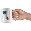 Cycling Cyclist Mug American Flag Mountain Bike 11oz White Coffee Mugs