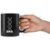 Cycling Mug Bicycle Chain DNA 11oz Black Coffee Mugs