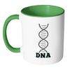 Cycling Mug DNA White 11oz Accent Coffee Mugs