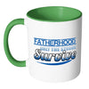 Dad Mug Fatherhood Only The Strong Survive White 11oz Accent Coffee Mugs