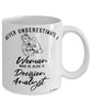 Decision Analyst Mug Never Underestimate A Woman Who Is Also A Decision Analyst Coffee Cup White