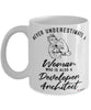 Developer Architect Mug Never Underestimate A Woman Who Is Also A Developer Architect Coffee Cup White