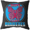 Diabetes Awareness Pillows Hope Cure Diabetes