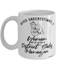 District Sales Manager Mug Never Underestimate A Woman Who Is Also A District Sales Manager Coffee Cup White