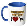 Doberman Dog Mug I Heart Doberman Pinscher White 11oz Accent Coffee Mugs