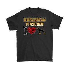 Doberman Dog Shirt Doberman Pinscher I Love Dog Gildan Mens T-Shirt