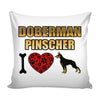 Doberman Pinscher Graphic Pillow Cover