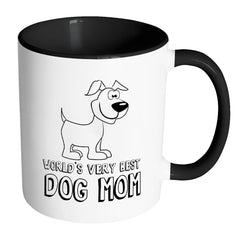 Dog Mug Worlds Very Best Dog Mom White 11oz Accent Coffee Mugs