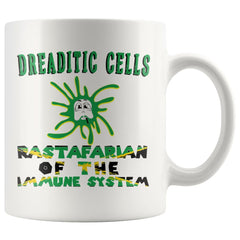 Dreaditic Cells Science Biology Mug Rastafarian Of Immune 11oz White Coffee Mugs