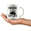 Drummers Drums Mug Music Is My Life 11oz White Coffee Mugs