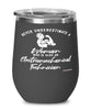 Electromechanical Technician Wine Glass Never Underestimate A Woman Who Is Also An Electromechanical Tech 12oz Stainless Steel Black