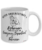 Emergency Department Technician Mug Never Underestimate A Woman Who Is Also An Emergency Department Tech Coffee Cup White