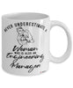 Engineering Manager Mug Never Underestimate A Woman Who Is Also An Engineering Manager Coffee Cup White