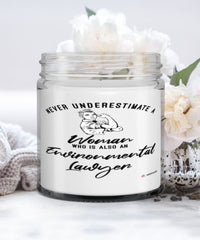 Environmental Lawyer Candle Never Underestimate A Woman Who Is Also An Environmental Lawyer 9oz Vanilla Scented Candles Soy Wax