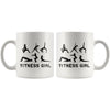Exercise Workout Mug Fitness Girl 11oz White Coffee Mugs